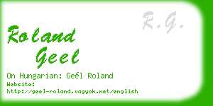 roland geel business card